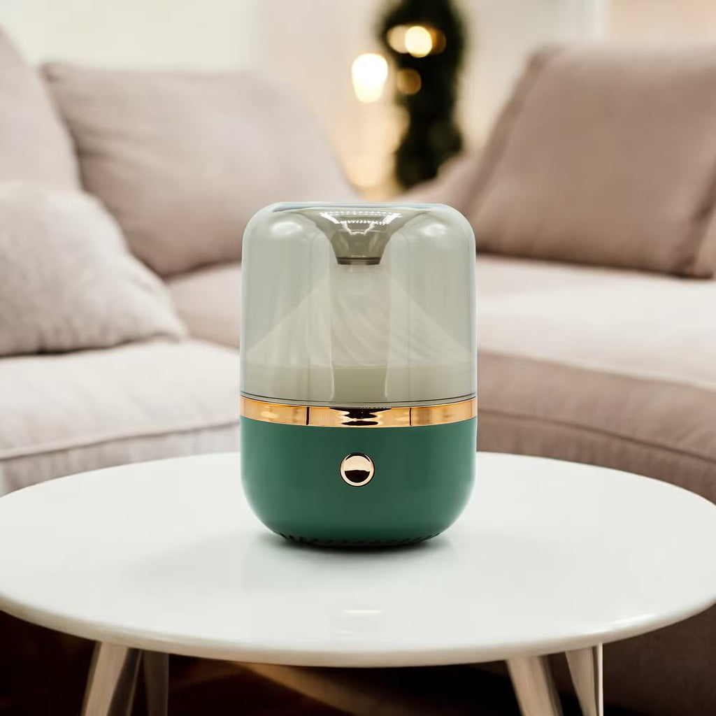 Difusor de aromas verde y bronce · USB-C