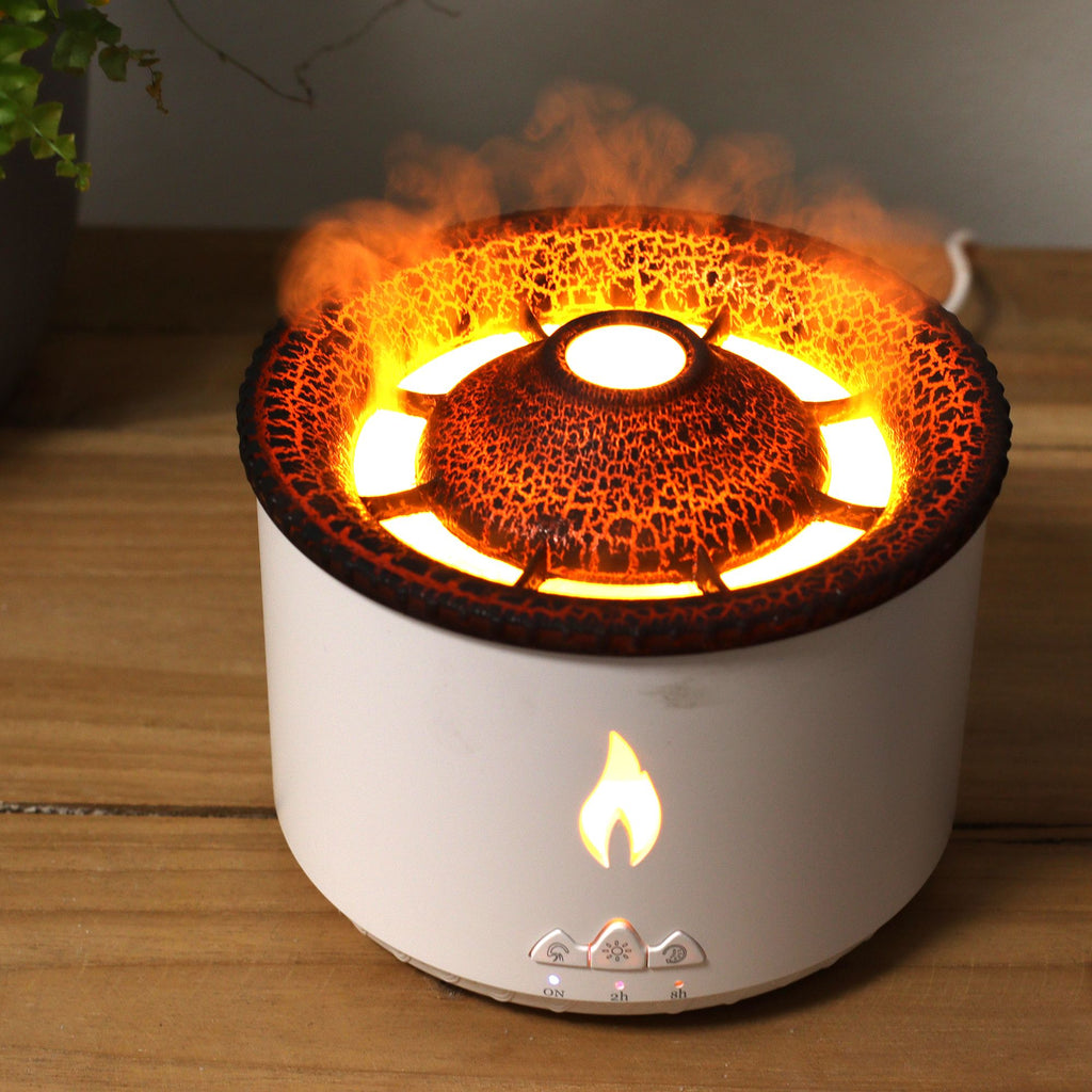 Difusor de aromas efecto volcán · Mediano · Dos colores de llama