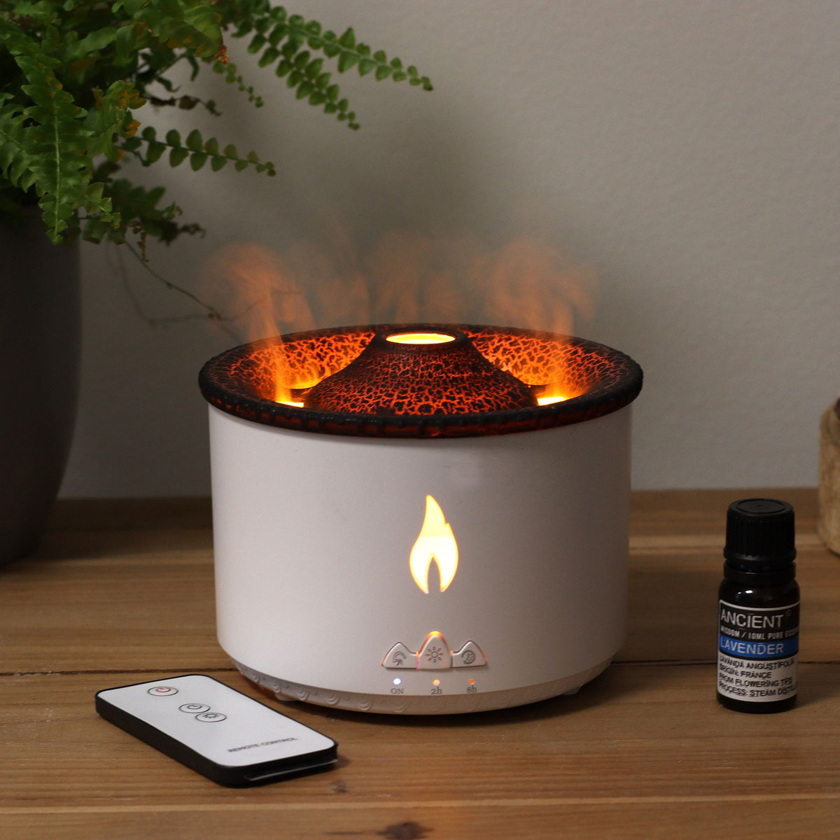 Difusor de aromas efecto volcán · Mediano · Dos colores de llama