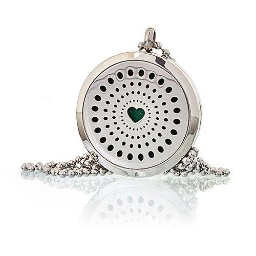 Collar difusor de aromaterapia 30mm - Corazón de diamantes