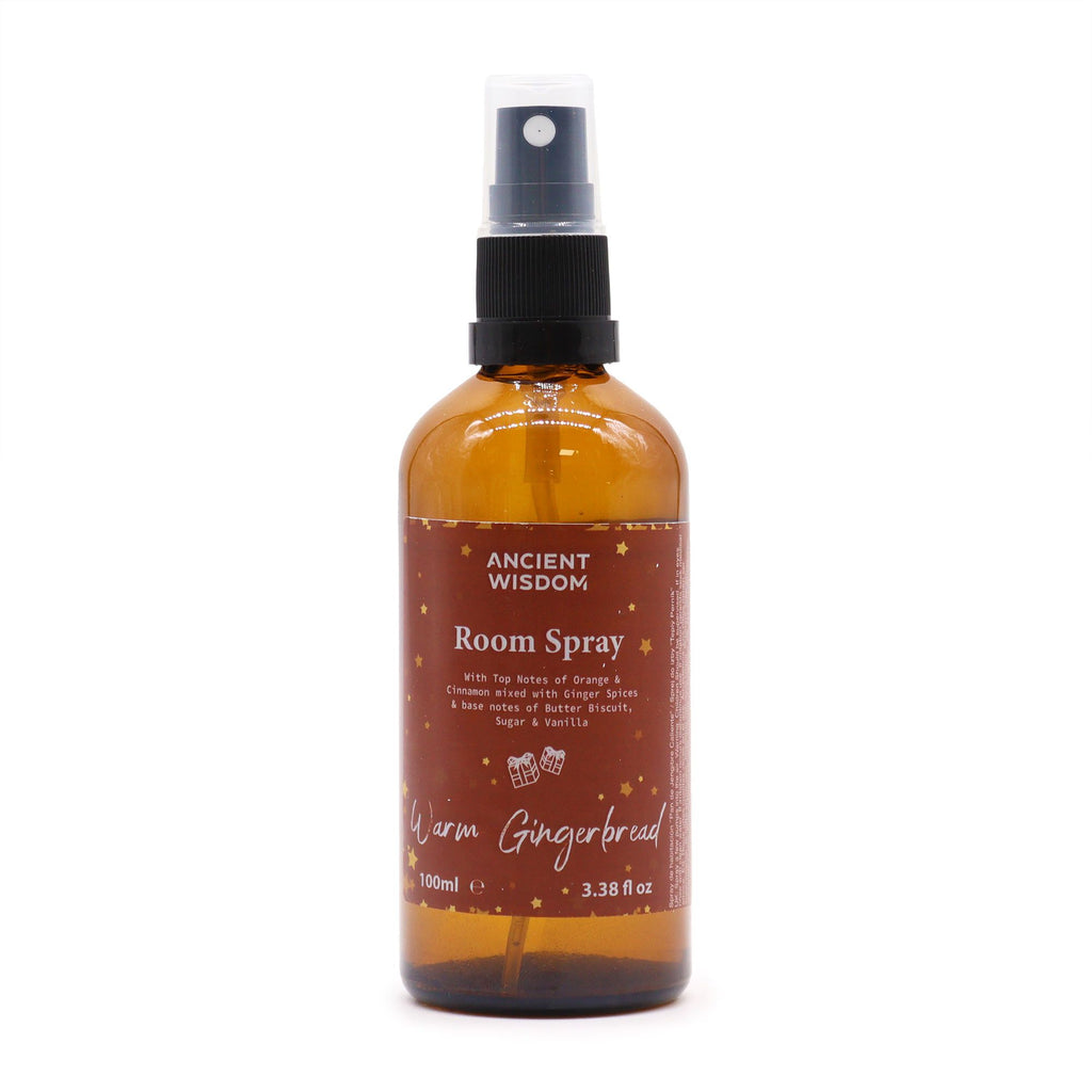 Spray para hogar y almohadas Casa de Jengibre en frasco de cristal ámbar con pulverizador negro