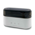Difusor de aromas rectangular en blanco y negro con reloj LED