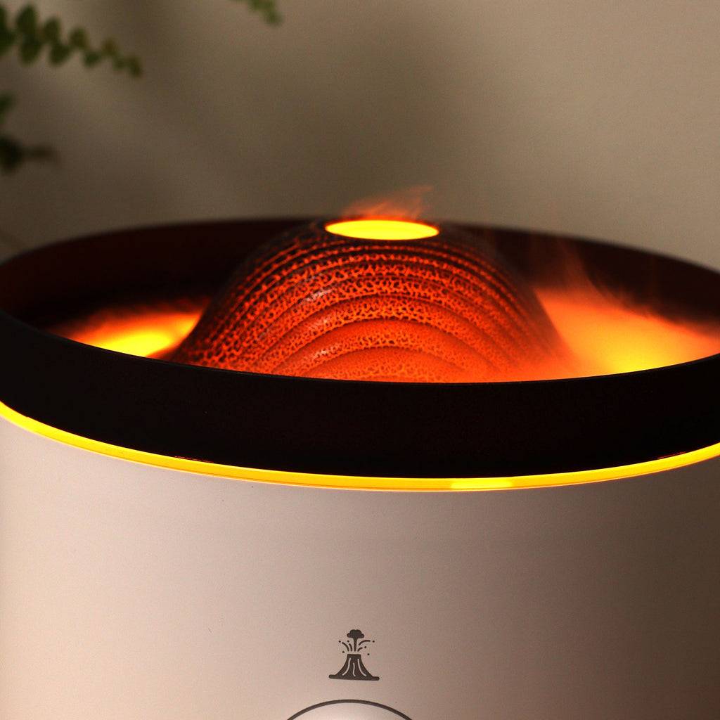 Difusor de aromas efecto volcán · Grande · Dos colores de llama