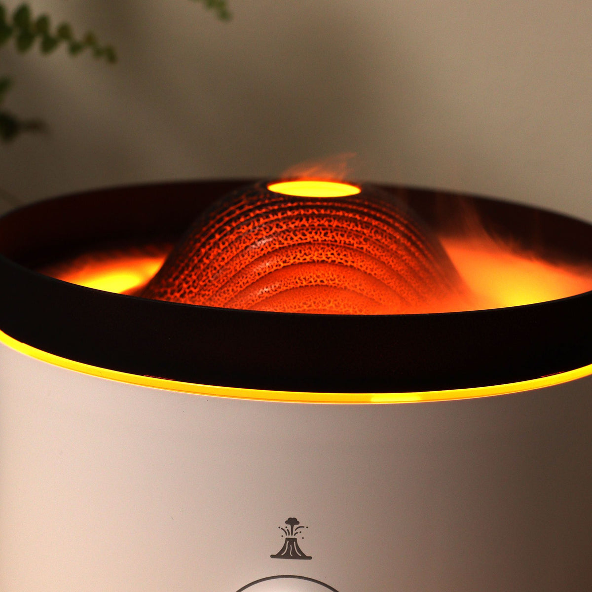 Difusor de aromas efecto volcán · Grande · Dos colores de llama