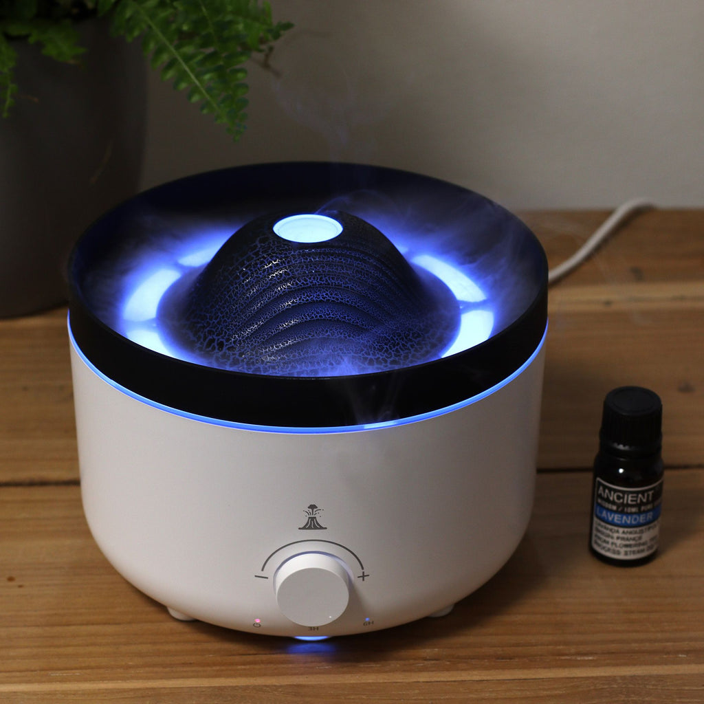 Difusor de aromas efecto volcán · Grande · Dos colores de llama