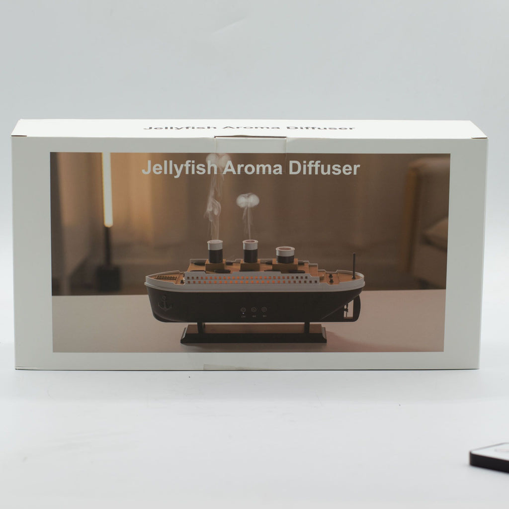 Difusor de aromas Barco · Luz LED y mando a distancia